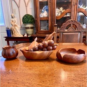 Vintage Hand Carved Wooden Collectibles, made in Hawaii